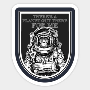 Space Monkey Astronaut Sticker